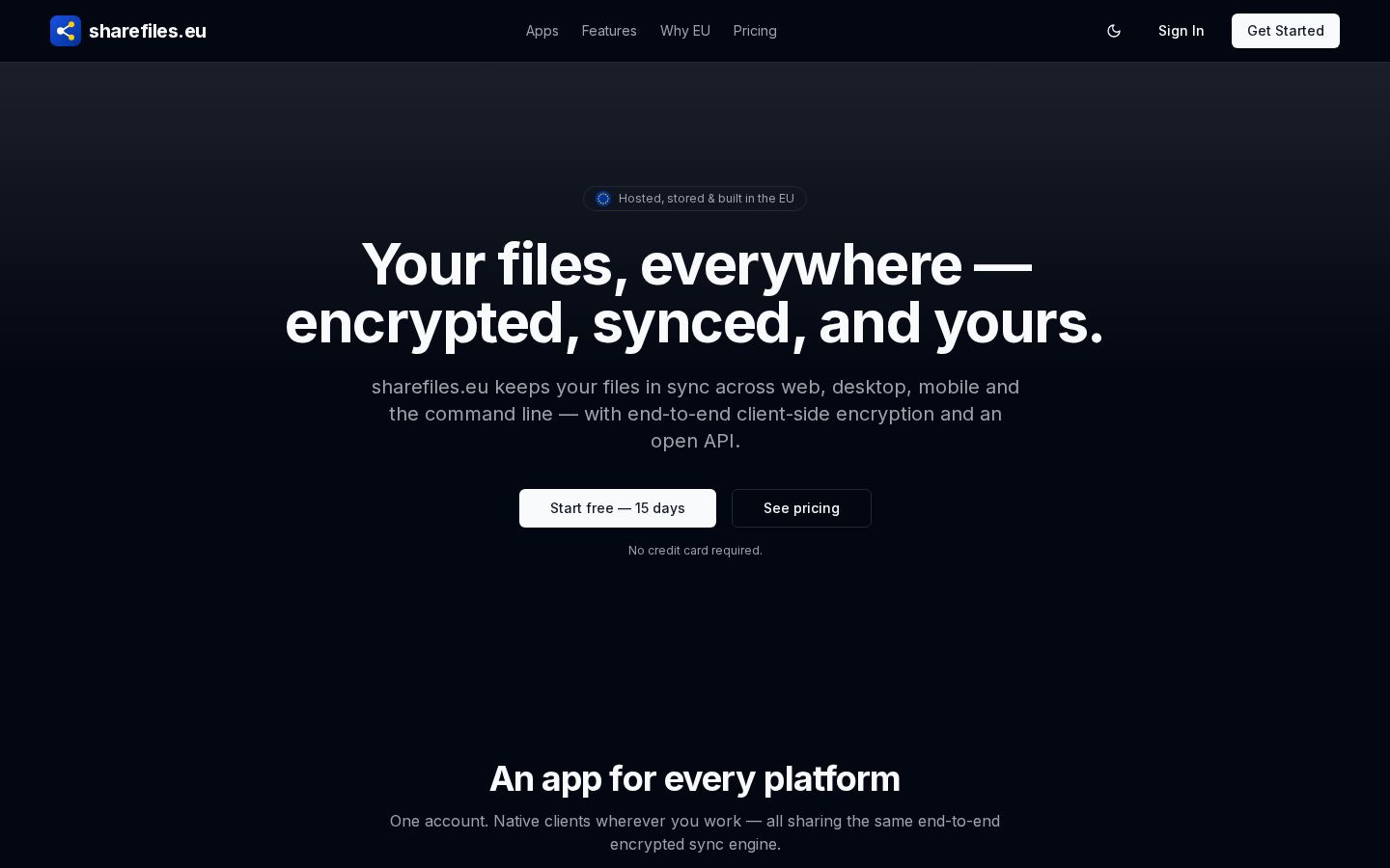 ShareFiles website